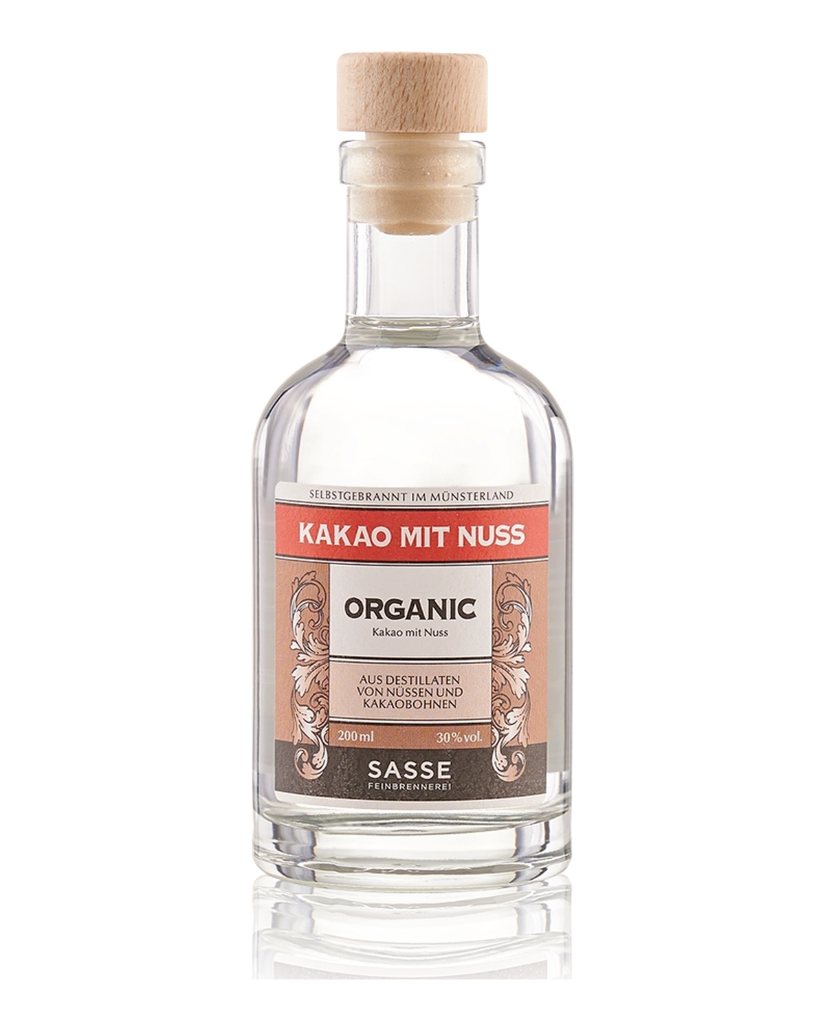 Organic Likör - Kakao mit Nuss/Sasse Münsterland, 0,2-l-Flasche
