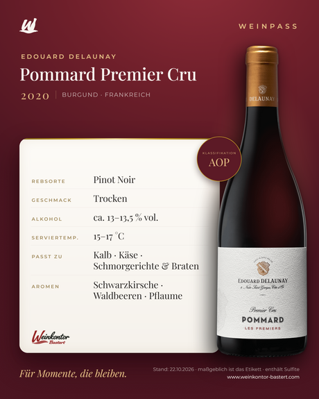 Pommard Premier Cru Edouard Delaunay AOP – Burgund – Weinpass | Weinkontor Bastert
