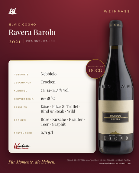Ravera Barolo DOCG Elvio Cogno – Piemont – Weinpass | Weinkontor Bastert