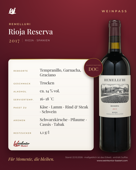Remelluri Reserva DOC – Rioja – Weinpass | Weinkontor Bastert