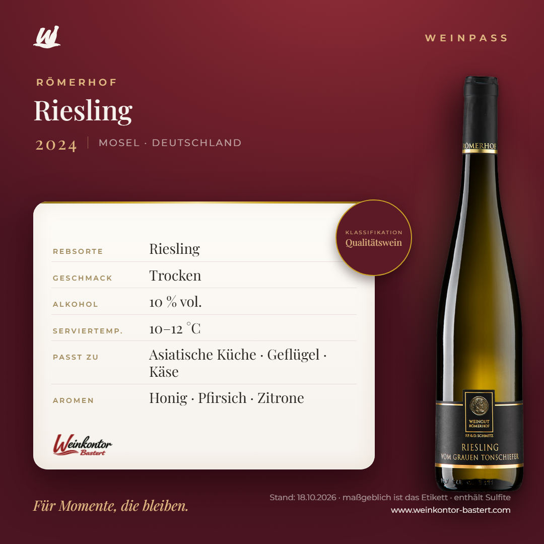 Riesling Römerhof – Mosel – Weinpass | Weinkontor Bastert
