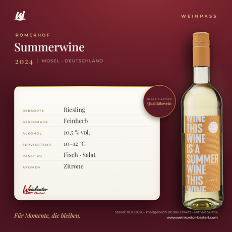 Summerwine Römerhof Qualitätswein – Mosel – Weinpass | Weinkontor Bastert