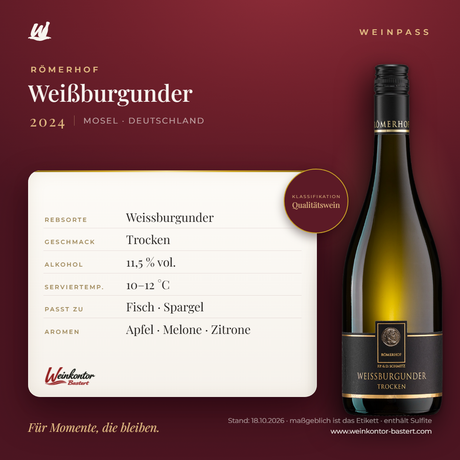 Weißburgunder Römerhof – Mosel – Weinpass | Weinkontor Bastert