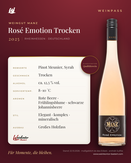 Rosé Emotion Trocken Manz 6er-Karton – Rheinhessen – Weinpass | Weinkontor Bastert