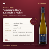Sauvignon Blanc Kalkstein Trocken Manz 6er-Karton – Rheinhessen – Weinpass | Weinkontor Bastert
