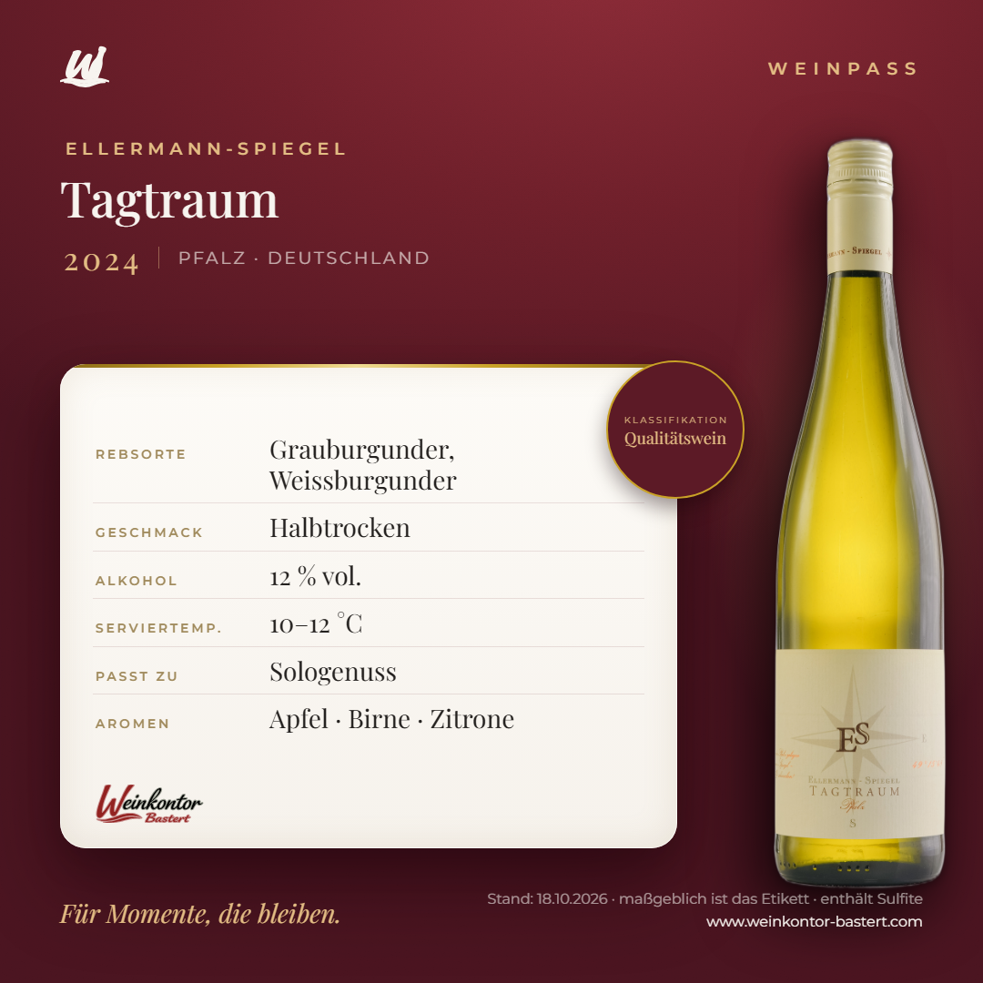 Tagtraum Ellermann-Spiegel – Pfalz – Weinpass | Weinkontor Bastert