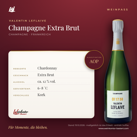 Valentin Leflaive Extra Brut AOP – Champagne – Weinpass | Weinkontor Bastert