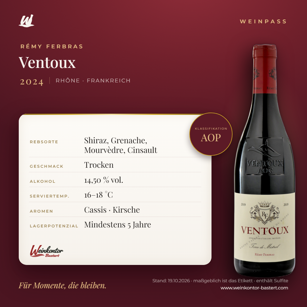 Ventoux Rémy Ferbras – Rhône – Weinpass | Weinkontor Bastert