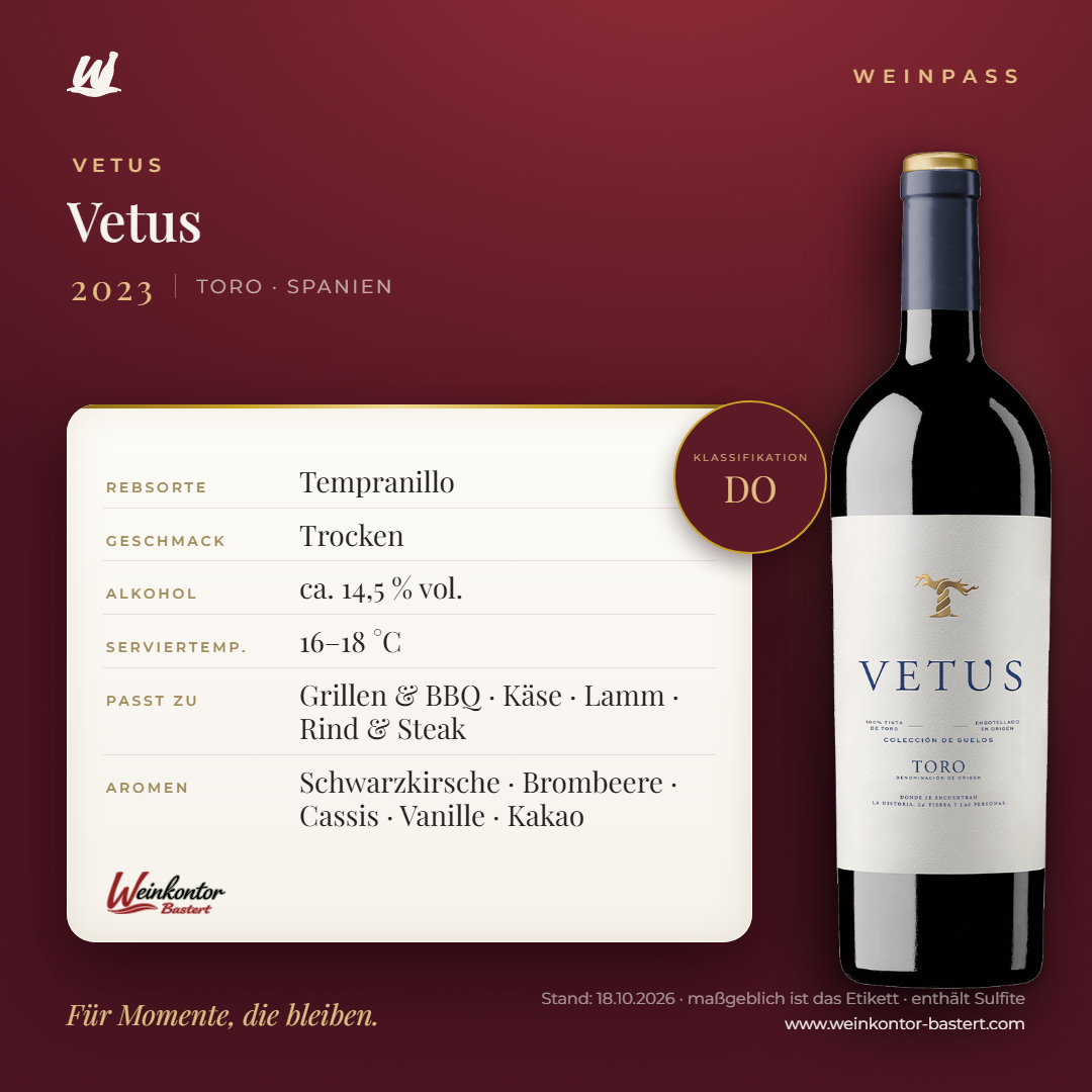 Vetus DO – Toro – Weinpass | Weinkontor Bastert