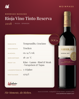 Vino Tinto Reserva Bodegas Navajas DOCa – Rioja – Weinpass | Weinkontor Bastert