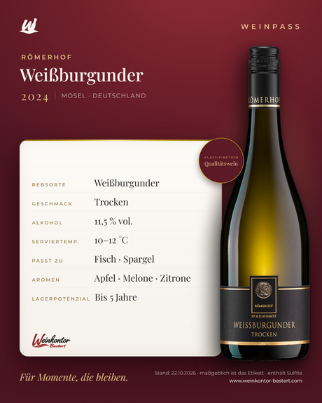 Weißburgunder Römerhof – Mosel – Weinpass | Weinkontor Bastert