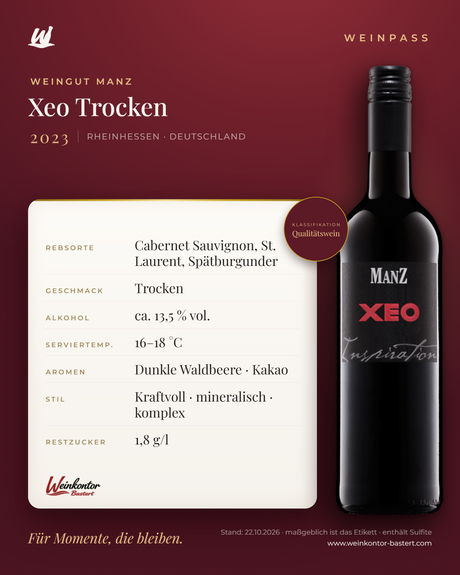Xeo Trocken Manz 6er-Karton – Rheinhessen – Weinpass | Weinkontor Bastert
