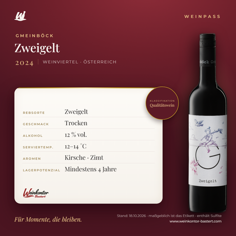 Zweigelt Gmeinböck – Weinviertel – Weinpass | Weinkontor Bastert